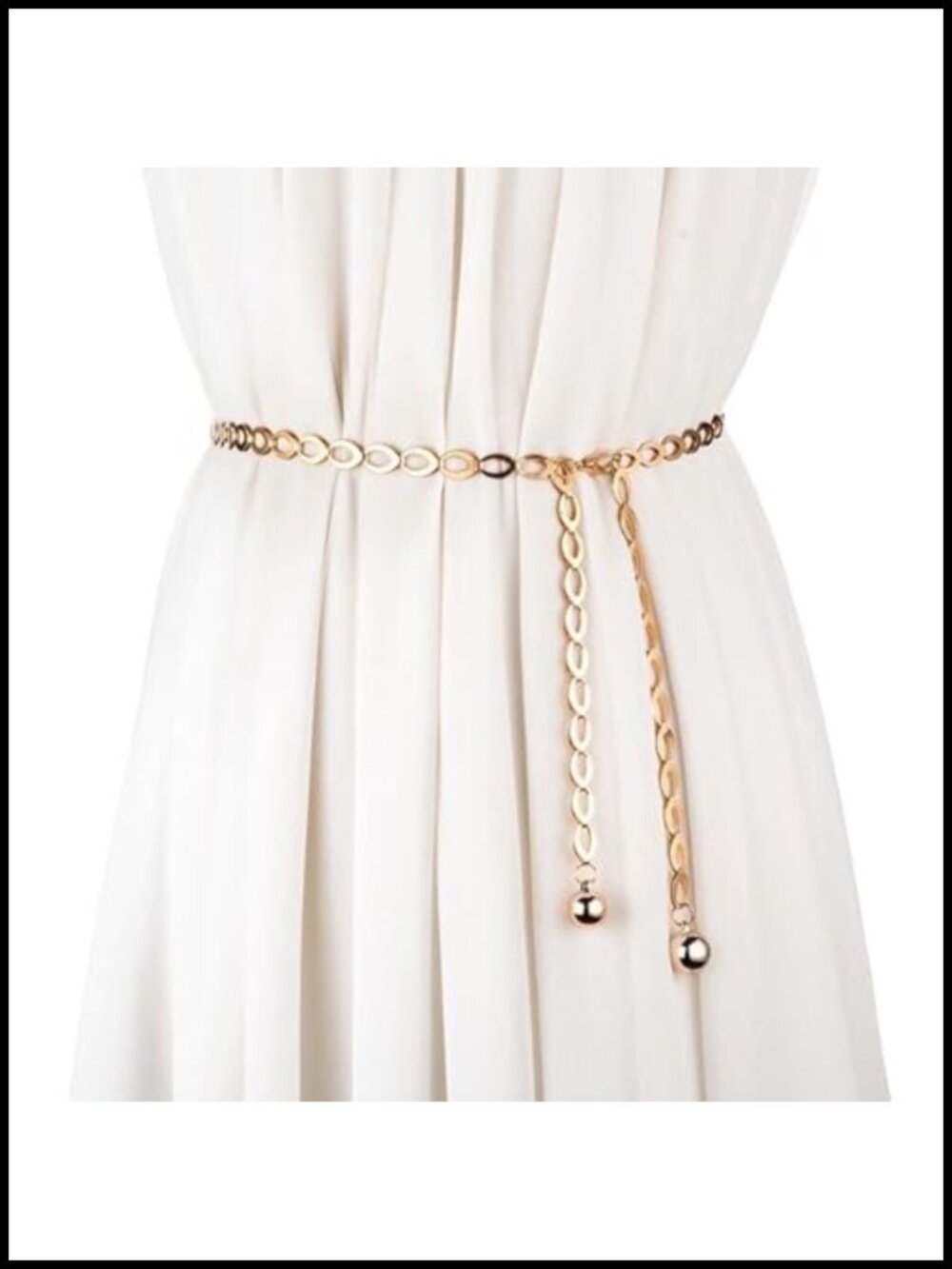 Designer Gold Chain Waist Belt Adjustable Up to 45"